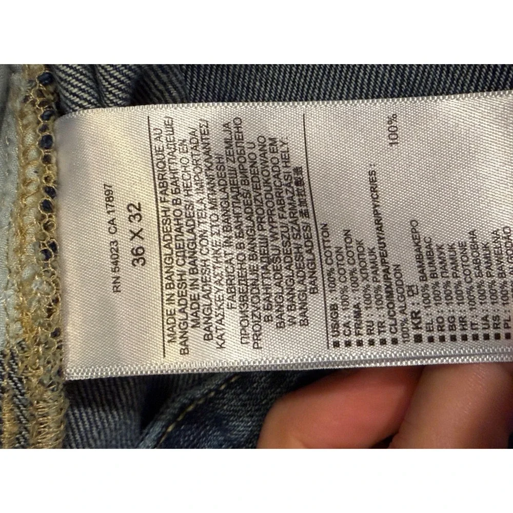 Banana Republic‎ Jeans Mens 36x32 Blue Slim Fit 100% Cotton Medium Wash Denim